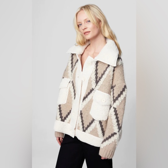 NWT Blank NYC In the Cards Button Up Sweater Small $149 - Picture 1 of 11